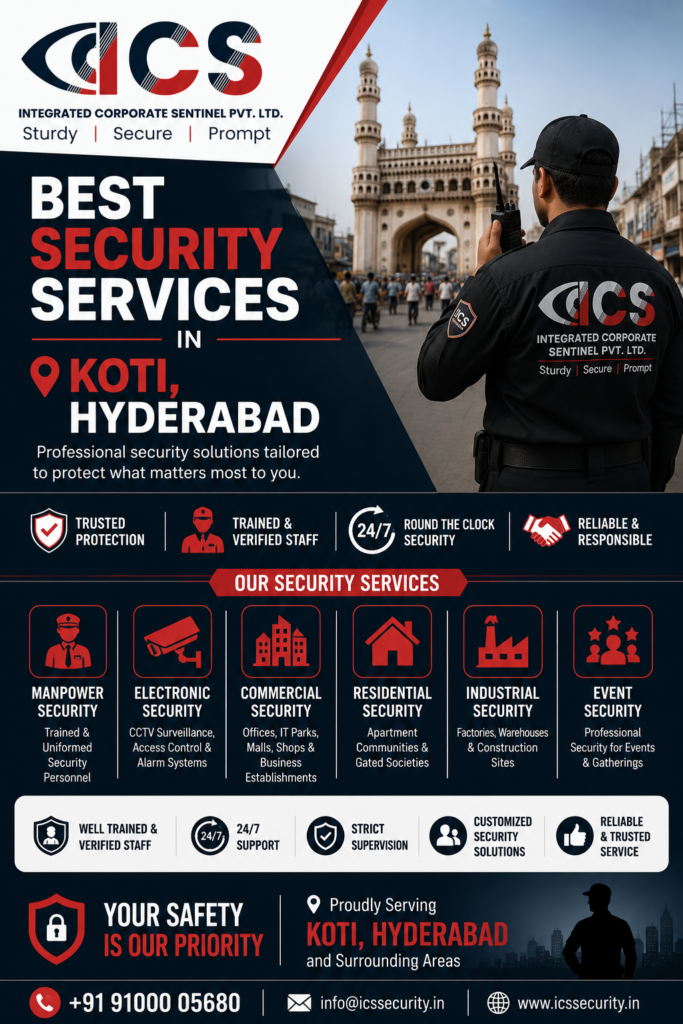 Best Security Agency's Services in Koti, Hyderabad